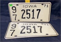 Iowa plate 1971