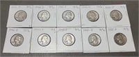 10 - 90% Silver Quarters 1941-1950