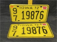 Iowa plates 1972