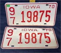 Iowa plates 1970