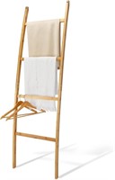 Cupike Bamboo Towel Ladder For Bathroom - Blanket