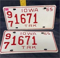 Iowa plates 1965