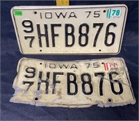 Iowa plates 1975