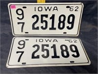 Iowa plates 1962