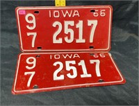 Iowa plates 1966