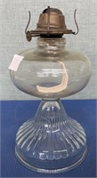 Vintage Kerosene Lamp 11” h missing glass top