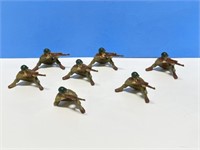 7 Vintage Toy Soldiers All Marked " Holland "