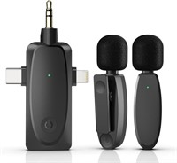 MAXTOP 3-in-1 Mini Wireless Lavalier Microphone fo