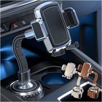 Bestrix Premium Leather Cup Holder Phone Mount for