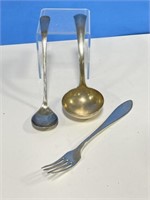 3pcs Dutch Silver - Fork and 2 Ladles