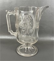 EAPG Cupid and Venus Milk Glass  Pitcher