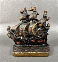 Vintage Cast Iron Spanish Galleon Clipper Ship