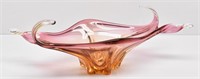 Italian Art Glass Sculpture Bowl