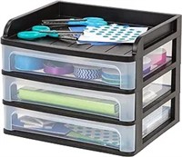 Iris Usa Medium 3-drawer Desktop Organizer With
