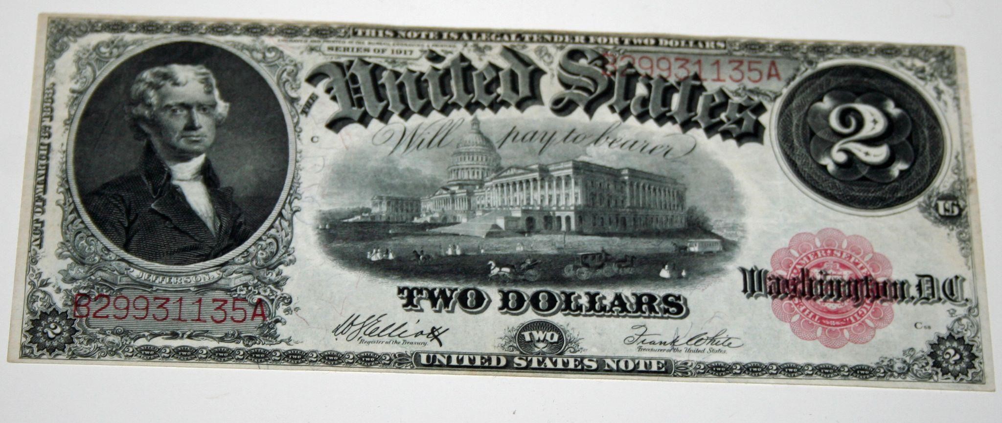Coin United State Old Two Dollar Note