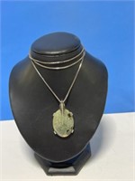 Prehnite Cabochon in Sterling with a 32 " 925