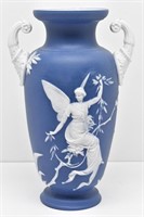 Wedgwood Style Jasperware Angel Vase