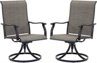 Vicllax Swivel Patio Chairs Set Of 2, High Back