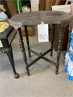 ANTIQUE LAMP TABLE - 24 X 24 X 29 “ - WALNUT ?