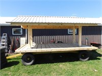 MOBILE MARKET GARDEN WAGON STAND WITH ROOF AND