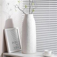 Hjn Large White Vase- Ceramic Vase For Home Decor