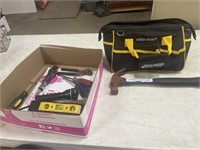 Box tool bag and tools
