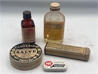 Vintage medicine pharmaceutical bottles tins