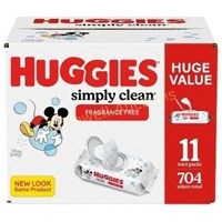 Huggies Unscented Baby Wipes 11 Packs (704ct)