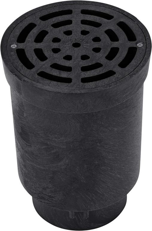 SM3756  NDS FWSD69 6" Round Drain Inlet, Black"