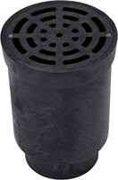 SM3757  NDS FWSD69 6" Round Drain Inlet, Black"