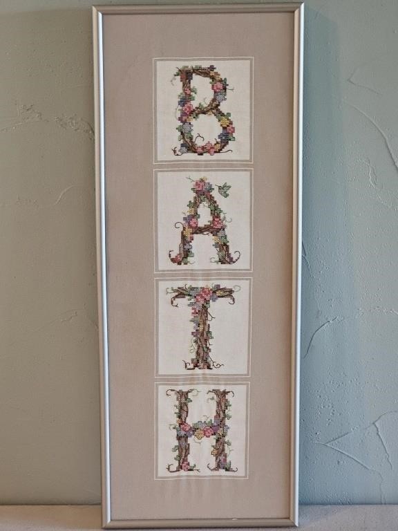 Embroidered Bath Sign
