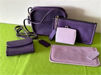 Coach Lavender / Deep Purple Wallets + Mini Purses