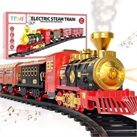 TEMI Train Set with Steam Engine, Cargo Car and Lo