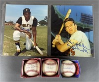 5pc MLB Baseball HOF Signed Baseballs & Photos