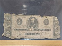 1862 Civil War $1 Confederate States Currency