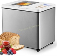 Dual-Heaters Bread Machine  19-in-1  Steel  2LB