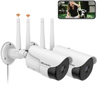 NEW $120 2PK Security Cam Wireless Outdoors