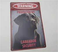 Lab Security Metal Sign