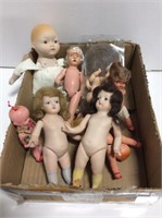 Box of Vintage Dolls - Porcelain