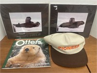 Classic Pioneer SnapBack cap, two framed pictures