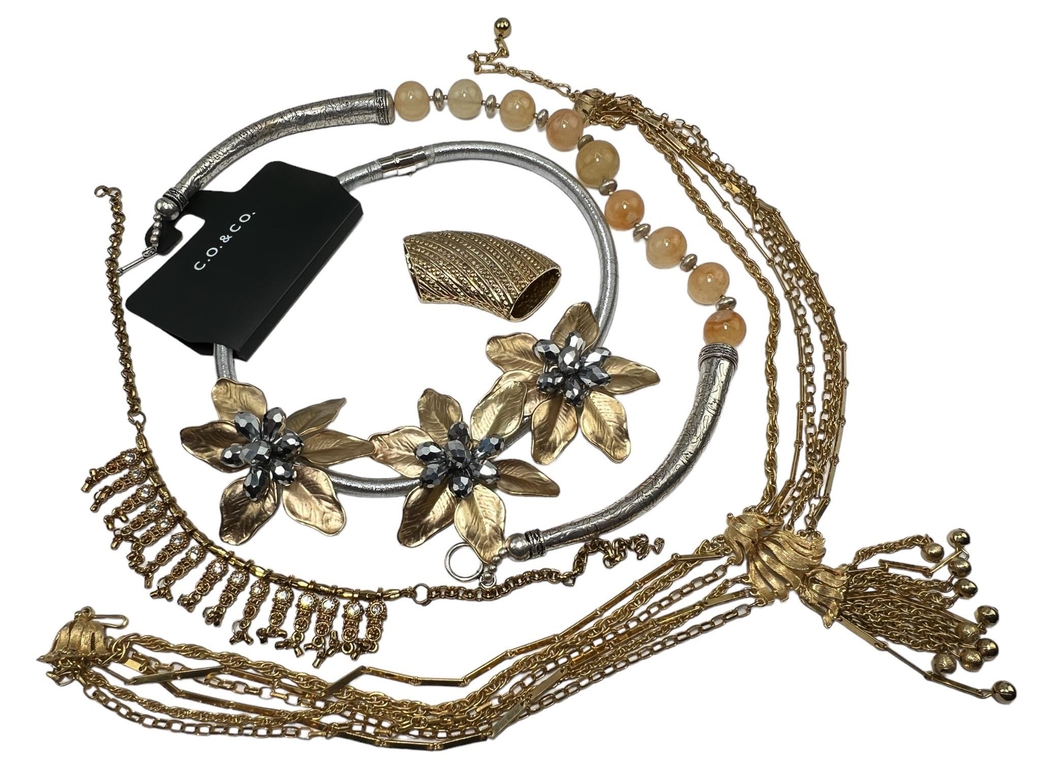 Gold Tone Statement Necklaces & More