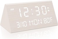 NEW $40 Wooden Digital Alarm Clock