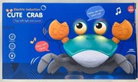 Electric Induction Cute Crab Crawling Toy With Lig