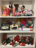 Vintage toys and collectibles. Shelf NOT included