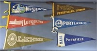 6pc Vtg 26" State Attraction Pennants