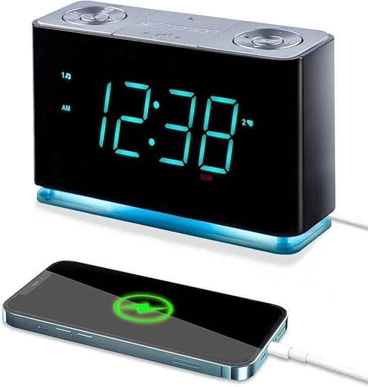 Emerson Smartset Alarm Clock Radio with Bluetooth
