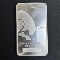 10 ounce Fine Silver Bullion Bar - GoldBull
