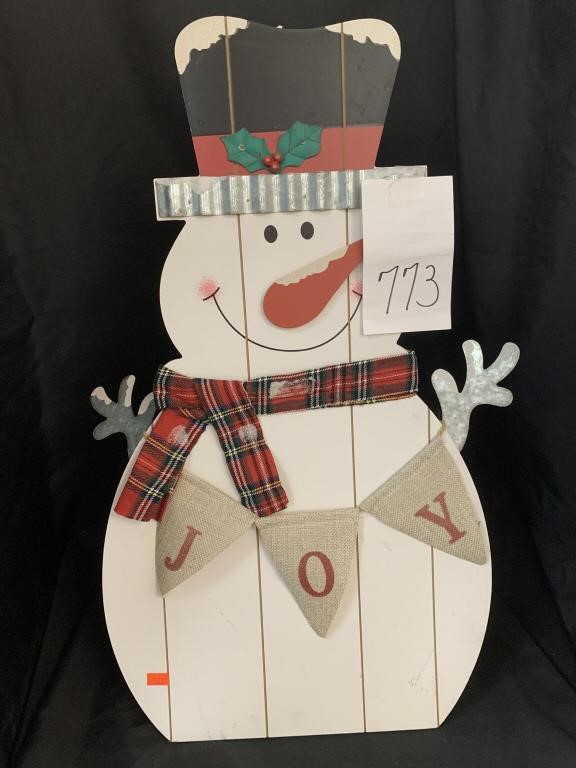 WOOD CUT-OUT 24 “ SNOWMAN DISPLAY