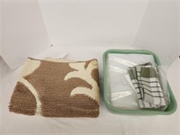 Accent Rug and Bin with 10+ Assorted Multipurpose