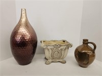 3 Various Shapes and Sizes of Vases - 6.5" to 17"